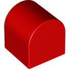Duplo Rood Steen 2 x 2 x 2 met Gebogen bovenkant (3664)