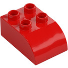 Duplo Rojo Ladrillo 2 x 3 con Parte superior curva (2302)