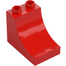 Duplo Red Brick 2 x 3 x 2 with Curved Ramp (2301)