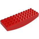 Duplo Red Brick 4 x 12 x 2 Inverted Bow (39927)