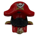 Duplo Red Captains Hat with Skull and Sabers (56258)