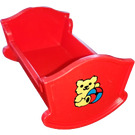 Duplo Red Cradle with Teddy bear and Ball (4908)