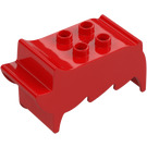 Duplo Red Design Brick Hair (4997)