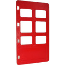 Duplo Red Door 1 x 4 x 6 with Six Panes