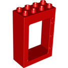 Duplo Red Door Frame 2 x 4 x 5 (92094)