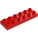 Duplo Röd Platta 2 x 6 (98233)