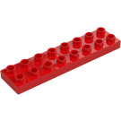 Duplo Röd Platta 2 x 8 (44524)