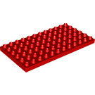 Duplo Red Plate 6 x 12 (4196 / 18921)