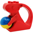 Duplo Rojo Conejo Rattle con Azul y Amarillo Pelota