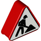 Duplo Red Sign Triangle with Workman sign (13039 / 47727)