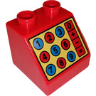 Duplo Red Slope 2 x 2 x 1.5 (45°) with Calculator (6474 / 81158)