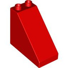 Duplo Red Slope 2 x 4 x 3 (45°) (49570)