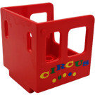 Duplo Red Steam Engine Cabin with "CIRCUS" (Older, Smaller) (4544)