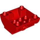 Duplo Red Tank Bottom 4 x 4 x 1.5 (59559)