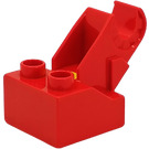 Duplo Red Toolo Brick 2 x 2 with Angled Bracket