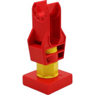 Duplo Red Toolo Turnable Support 2 x 2 x 4 with Clip and Bottom Tile with Screw