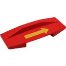 Duplo Red Train Reverse Action Brick with Yellow Arrow