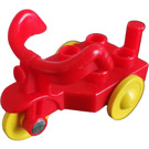 Duplo Rød Tricycle med Gul Hjul (31189)