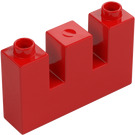 Duplo Red Wall 1 x 4 x 2 with Arrow Slits (16685)