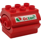 Duplo Red Watertank with 'OCTAN' Sticker (6429)