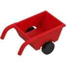 Duplo Röd Wheelbarrow med Svart Hjul (74661 / 88205)