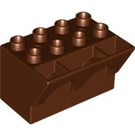 Duplo Reddish Brown Brick 4 x 3 x 3 Wry Inverted (51732)