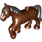 Duplo Reddish Brown Horse with Black Mane (57892 / 89688)