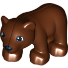 Duplo Reddish Brown Polar Bear Cub - Walking (12023 / 64150)