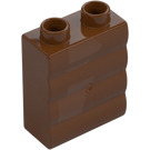 Duplo Marrone rossastro Parete 1 x 2 x 2 Plank Modello (18783)