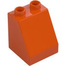 Duplo Reddish Orange Slope 2 x 2 x 2 (70676)