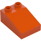 Duplo Rötliches Orange Schrägstein 2 x 3 22° (35114)