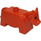 Duplo Rust Cow with Black Eyes