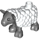 Duplo Sheep with Woolly Coat and Pointy Ears (37152)