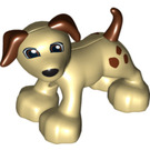 Duplo Beige Hund mit Brown Patches (58057 / 89696)