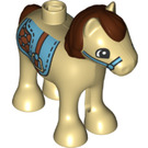 Duplo Tan Foal with Saddle (37047)