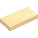 Duplo Tan Tile 2 x 4 with Woodgrain Pattern (65109)