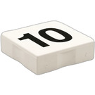 Duplo Bricka 2 x 2 med Sida Indents med "10" (6309)