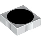 Duplo Tile 2 x 2 with Side Indents with Black Disc (6309 / 48760)