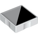Duplo Tile 2 x 2 with Side Indents with Black Right-angled Triangle (6309 / 48787)