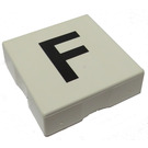 Duplo Tile 2 x 2 with Side Indents with "F" (6309)
