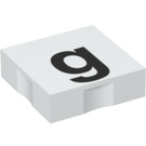 Duplo Bricka 2 x 2 med Sida Indents med "g" (6309 / 48479)