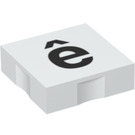 Duplo Tile 2 x 2 with Side Indents with Letter e with Circumflex (6309 / 48655)