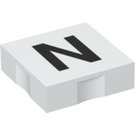 Duplo Tile 2 x 2 with Side Indents with "N" (6309 / 48529)