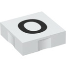 Duplo Tile 2 x 2 with Side Indents with "O" (6309 / 48532)