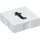 Duplo Tile 2 x 2 with Side Indents with "t" (6309 / 48557)