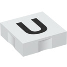 Duplo Piastrella 2 x 2 con Lato Indents con "U" (6309 / 48558)