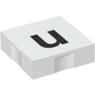 Duplo Fliese 2 x 2 mit Seite Indents mit "u" (6309 / 48560)