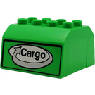 Duplo train cab (upper section) with 'Cargo' pattern (51548 / 52420)