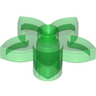 Duplo Vert Transparent Fleur avec 5 Angular Pétales (6510 / 52639)