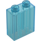 Duplo Transparentes Hellblau Stein 1 x 2 x 2 (4066 / 76371)